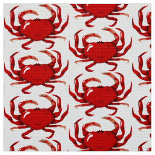 Tissu Crabe rouge