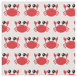 Tissu Crabes mignons Animaux de plage pour enfants