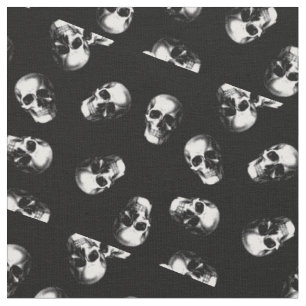 Tissu Crânes Gothique Halloween
