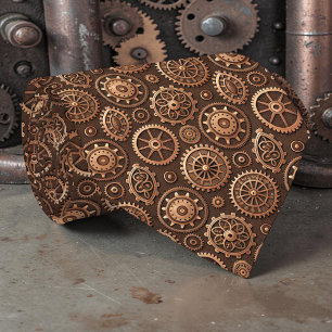 Tissu cravate personnalisé engrenages Steampunk