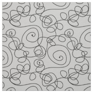 Tissu Crazy Spiral Lines noir + votre arrière - plan & i
