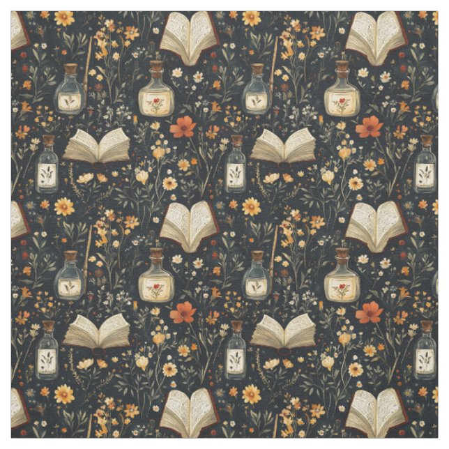 Tissu Créez Votre Propre Grimoire de Fleurs Sauvages de  (Échantillon)