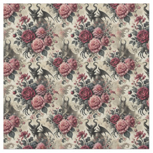 Tissu Crématoire rose - Carrelage Gothique Dense