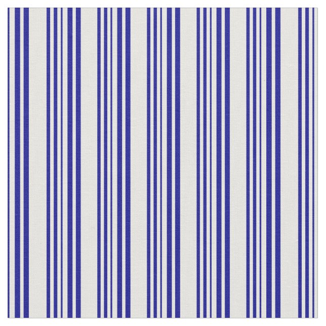 Tissu Crème à la menthe et lignes bleu foncé/Motif de ba (Fermer)