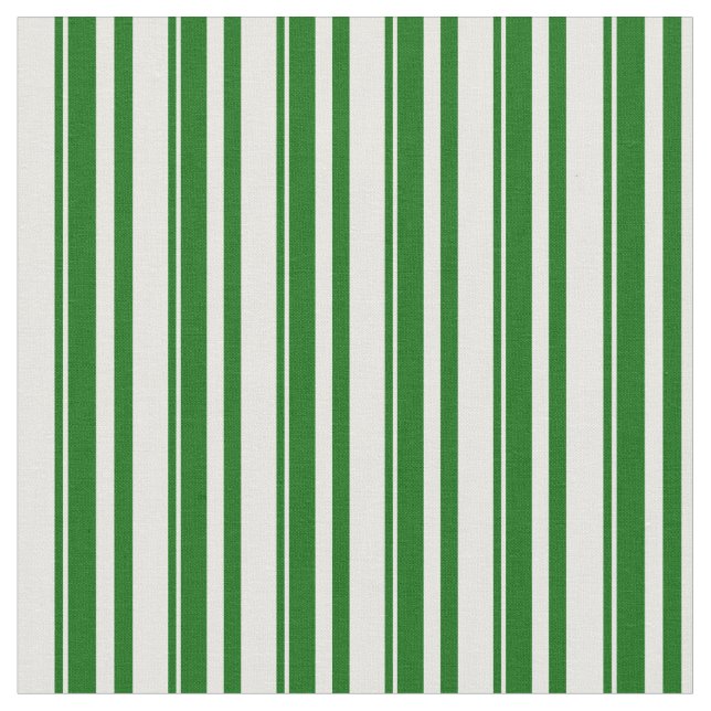 Tissu Crème à la menthe et vert foncé lignes Motif (Fermer)