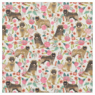 Tissu crème vintage de floraux pour chien leonberger