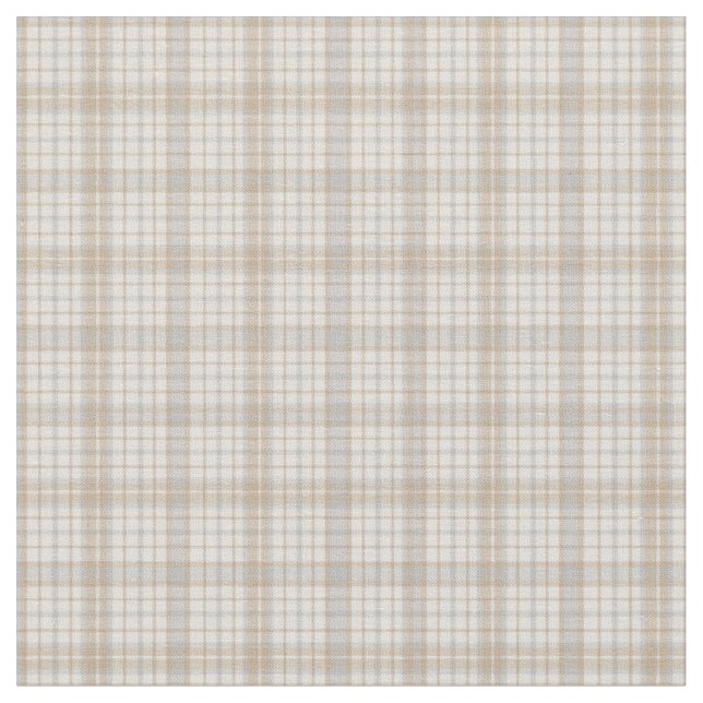 Tissu Crèmes et beiges gris neutres Plaid Motif Fabr (Fermer)