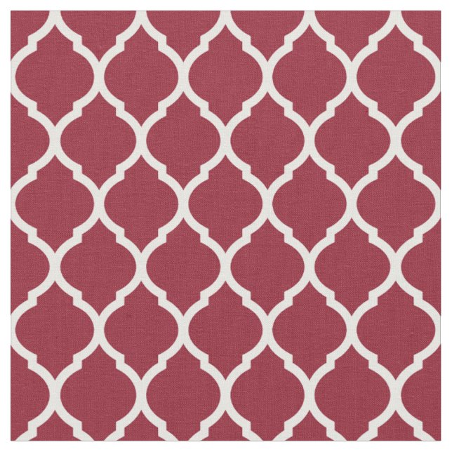 Tissu Crimson Marocain Quatrefoil (Fermer)