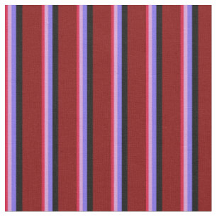 Tissu Crimson, Plum, Bleu d'ardoise moyenne, Noir et Mar