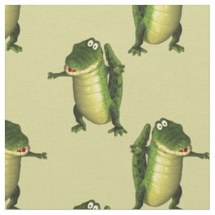 Tissu Crocodiles verts mignons