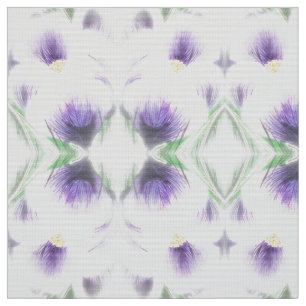 Tissu Crocus blanc plumé