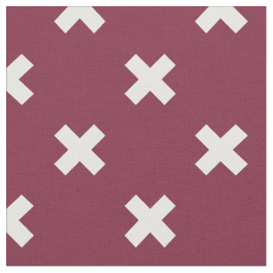 Tissu Croix blanche sur mûrier