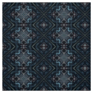 Tissu CROIX BLEU GRAYi, EFFETS MÉTALLIQUES GÉOMÉTRIQUES