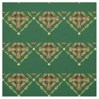 Croix celtique or/tissu de conception noeud tressé