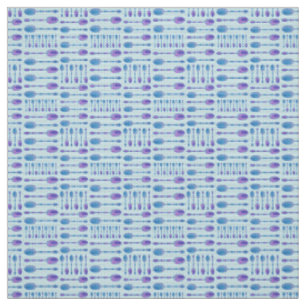 Tissu Cuillères Artsy uniques ! (Bleu-clair)