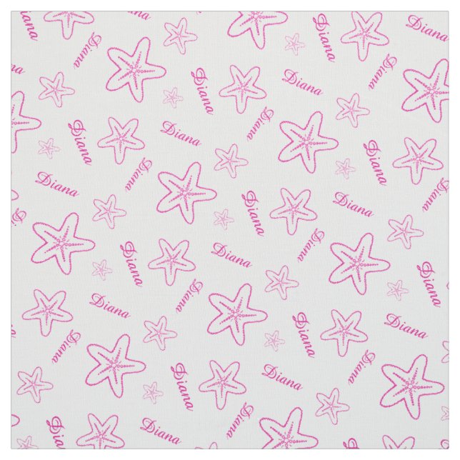 Tissu customisé rose Starfish (Échantillon)