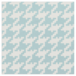 Tissu Customisez votre propre motif houndstooth turquois
