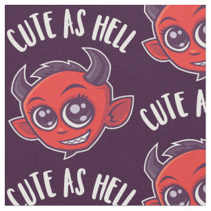 Tissu Cute as Hell Devil
