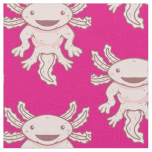 Tissu Cute Axolotl rose Thunder_Cove