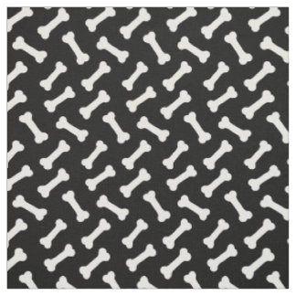 Tissu Cute Bones Motif noir et blanc