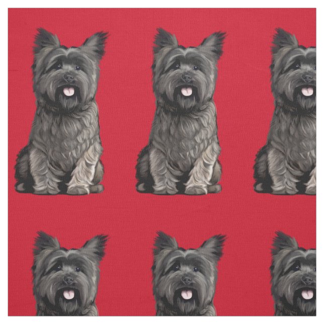 Tissu Cute Cairn Terrier Fabric (Échantillon)