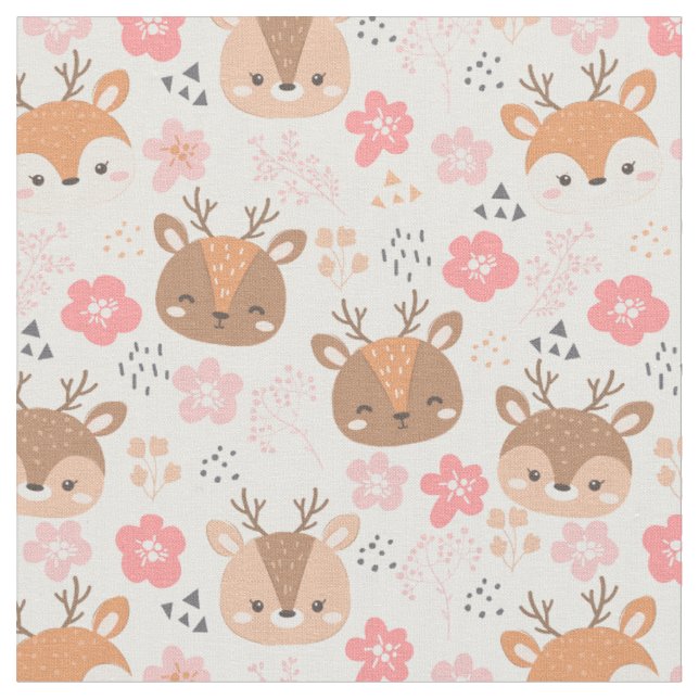 Tissu Cute Deer (Fermer)