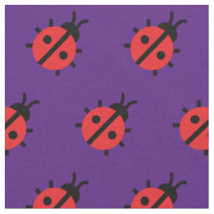 Tissu Cute Lady Bug Enfant Baby Nursery Bug Insect Purpl