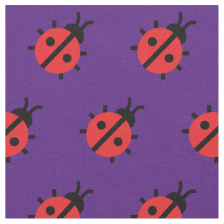Tissu Cute Lady Bug Enfant Baby Nursery Bug Insect Purpl