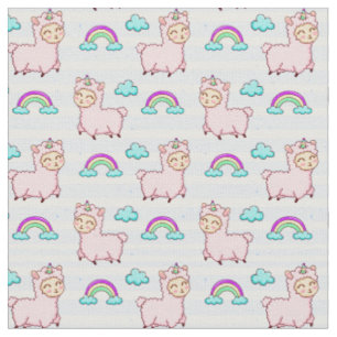 Tissu Cute Llama Fabric