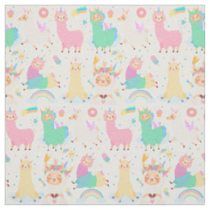 Tissu Cute Llamas