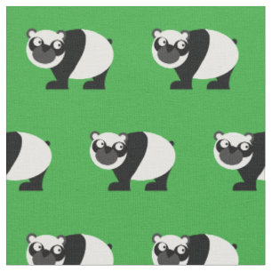 Tissu Cute Panda Ours bébé bébé bébé Nursery Green