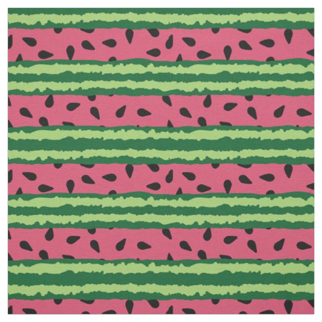 Tissu Cute pastèque Motif rose et vert (Échantillon)