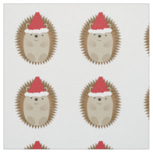 Tissu Cute Père Noël Hedgehog