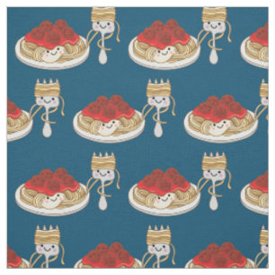 Tissu Cute Spaghetti Kawaii Caricatures nouilles Pasta