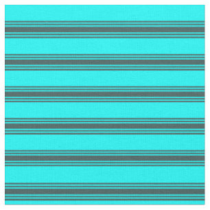 Tissu Cyan & Ardoise foncée Gris Lignes/Motif