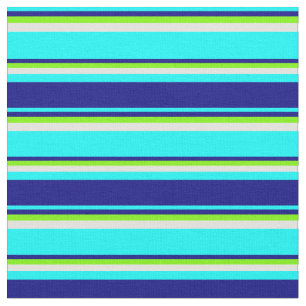 Tissu Cyan, Bleu, Vert et Motif Cyan clair