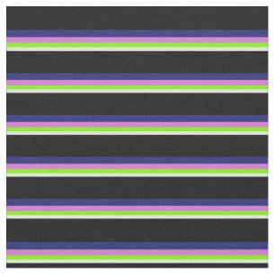 Tissu Cyan clair, vert, orchidée, bleu nuit et noir