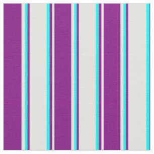 Tissu Cyan clair, violet et Motif à linge coloré Aqua