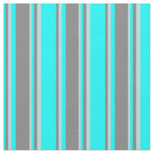 Tissu Cyan, Grey et Motif bleu poudreux des rayures