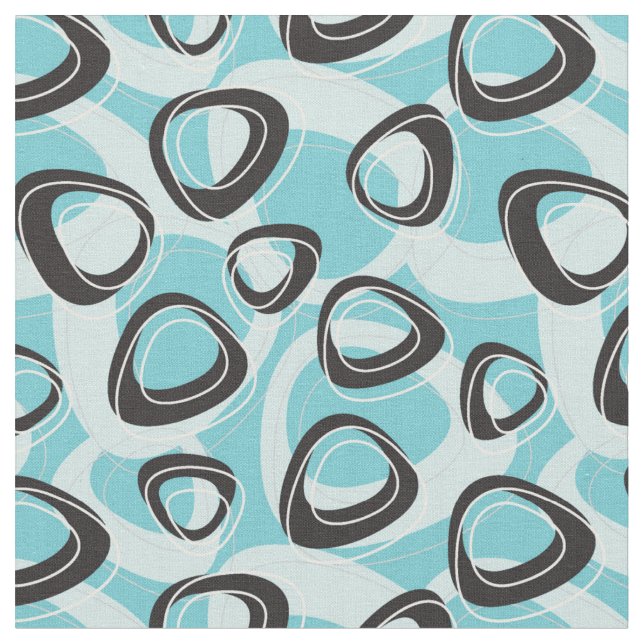 Tissu Daddys Pics Turquoise Fabric (Fermer)