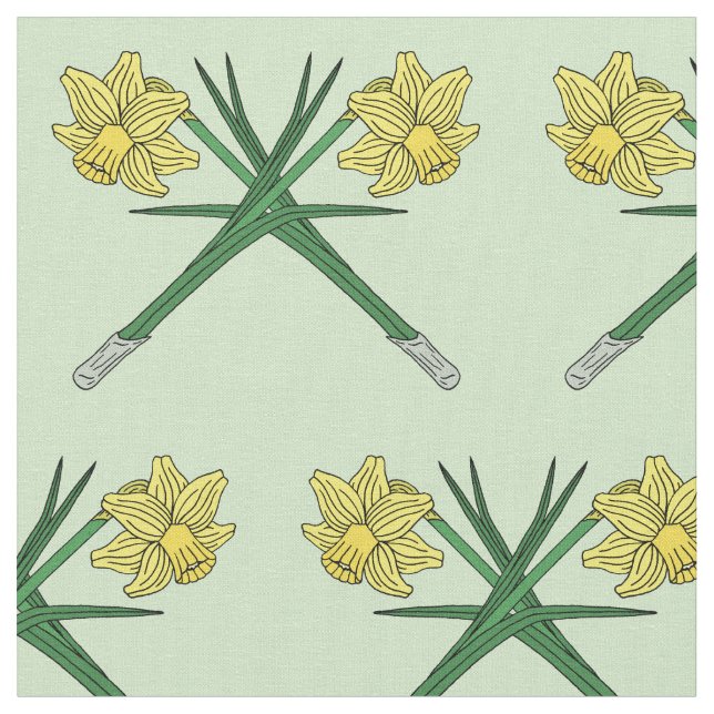 Tissu Daffodils traversés (Fermer)