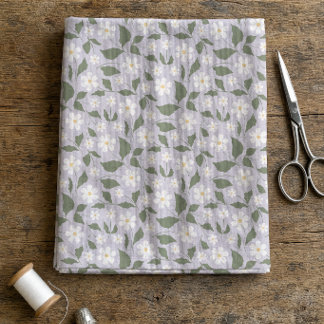 Tissu Daisy Grandmillennial Floral Pastel Douce Lilas