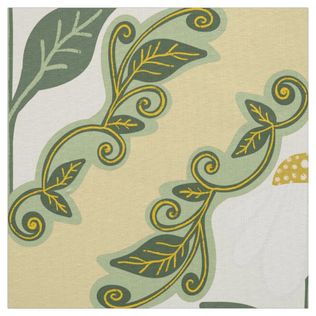 Tissu Daisy Vine vintage (Échantillon)