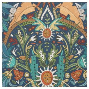 Tissu Damas victorienne minuit
