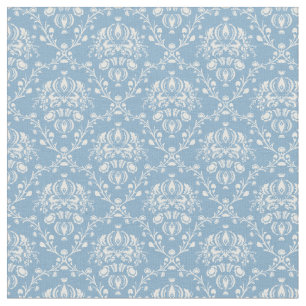 Tissu Damassé bleue néerlandaise
