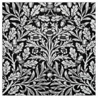 Damassé florale de Nouveau d'art, noire et blanche