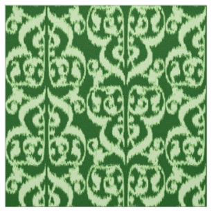 Tissu Damassé maure d'Ikat - pin et vert en bon état