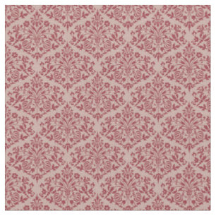 Tissu Damassé Rouge Rustique