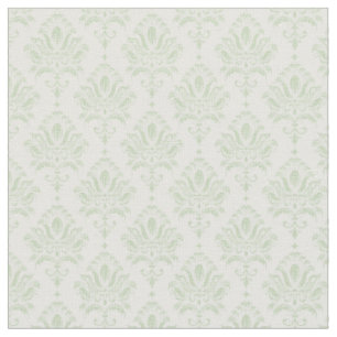 Tissu Damassé vert sauge