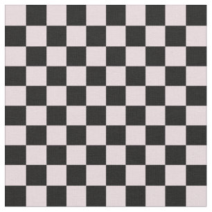 Tissu Damier rose et noir